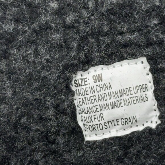 Sporto Womens Suede Bootie Shoes Black w Faux Fur Toggle Accent Side Zip Cork 9W - Picture 7 of 10